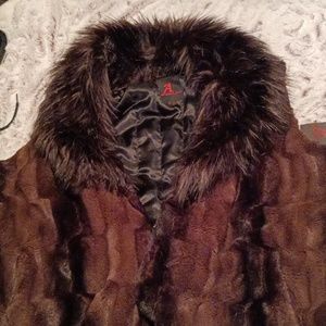Adrienne Landau 3X Faux fur vest